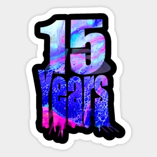 15 years Sticker